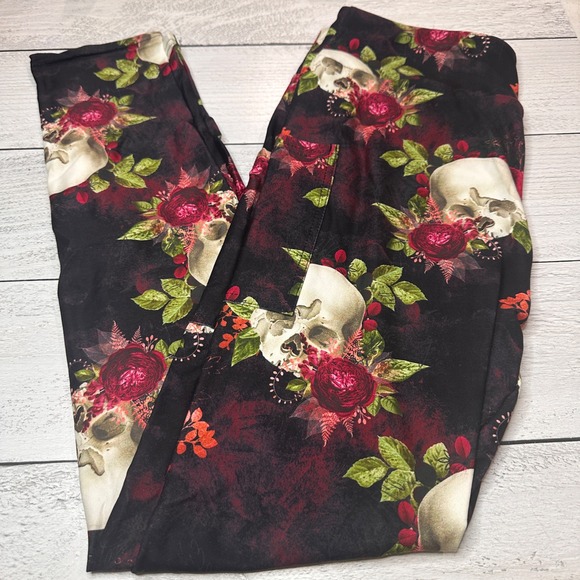 Adult OS Leggings Bundle #17 9 pair Skull Unicorn Floral Tie Dye Fun Prints - Picture 2 of 13